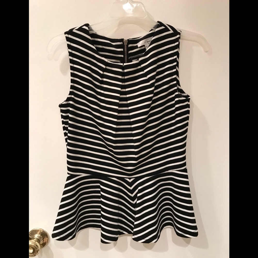 Black and White striped top